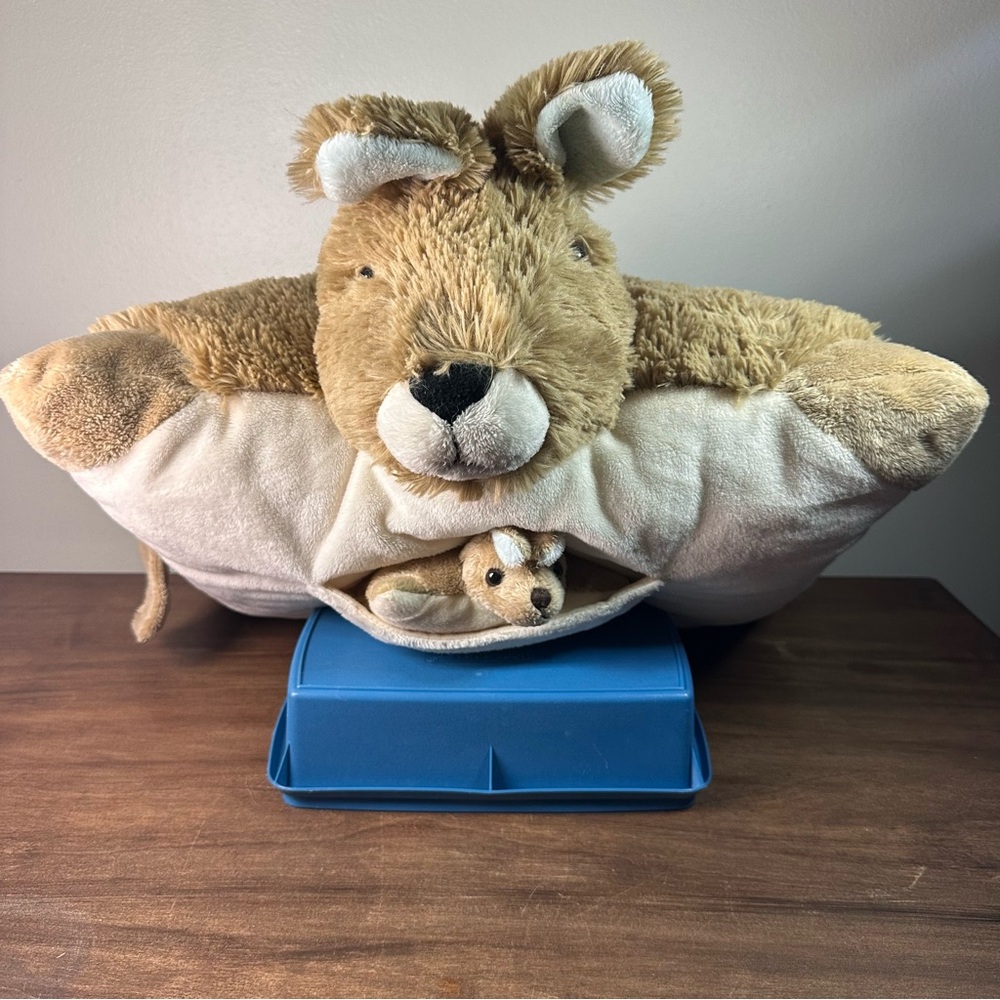 Pillow Pets Kangaroo And Baby Joey Large 18” Plush Stuffed Toy Rare - Picture 4 of 13